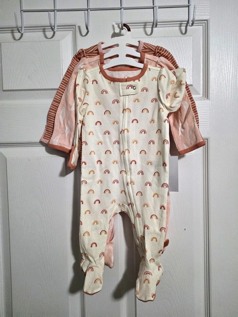 cloud island Baby 3-Pack Sleep N' Play Footed Pajamas 3-6M